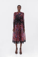 Load image into Gallery viewer, Floral-detail organza midi dress
