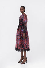 Load image into Gallery viewer, Floral-detail organza midi dress
