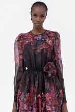 Load image into Gallery viewer, Floral-detail organza midi dress
